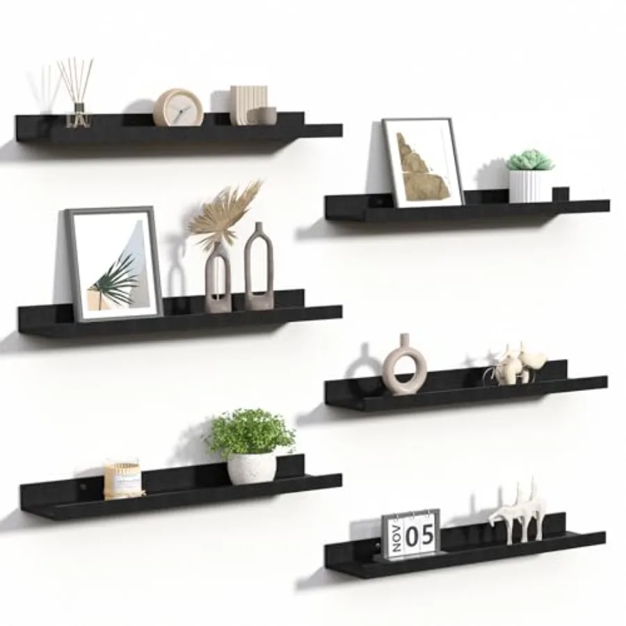 Floating Shelves for Wall, 23.6 Inch Shelves for Decor Storage Set of 6, Wall Mounted Wood Shelf for Bedroom, Living Room, Bath
Floating Shelves for Wall, 23.6 Inch Shelves for Decor Storage Set of 6, Wall Mounted Wood Shelf for Bedroom, Living Room, Bath