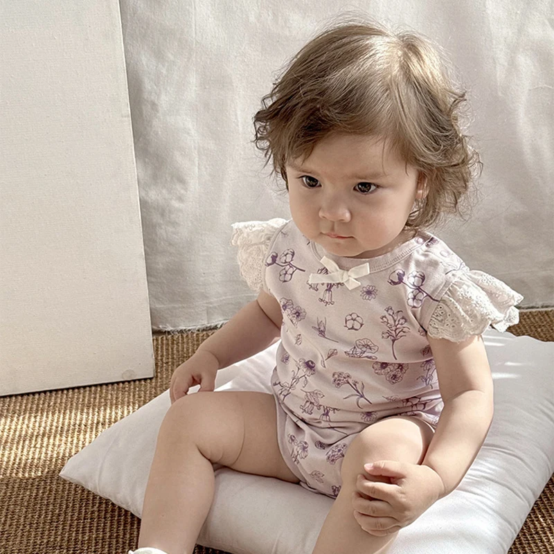 2025 New Summer 0-24M Children Clothes Infant Baby Girls Bodysuits Flying Sleeve Cotton Print Toddler Baby Girls Jumpsuit
2025 New Summer 0-24M Children Clothes Infant Baby Girls Bodysuits Flying Sleeve Cotton Print Toddler Baby Girls Jumpsuit