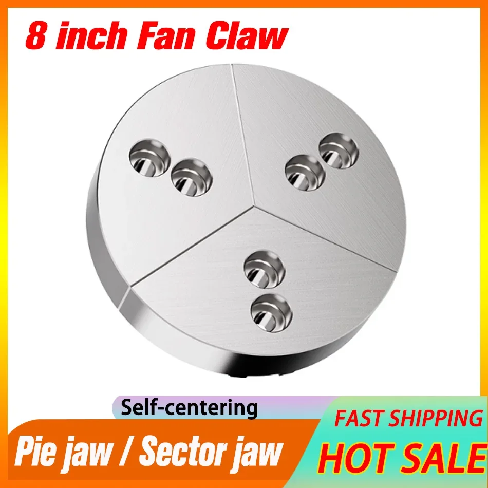 8 inch Hydraulic sector jaw fan shaped claw 3 soft Pie jaw for lathe chuck Round full grip soft claw Pitch 1.5 Height 50/60/80mm
8 inch Hydraulic sector jaw fan shaped claw 3 soft Pie jaw for lathe chuck Round full grip soft claw Pitch 1.5 Height 50/60/80mm