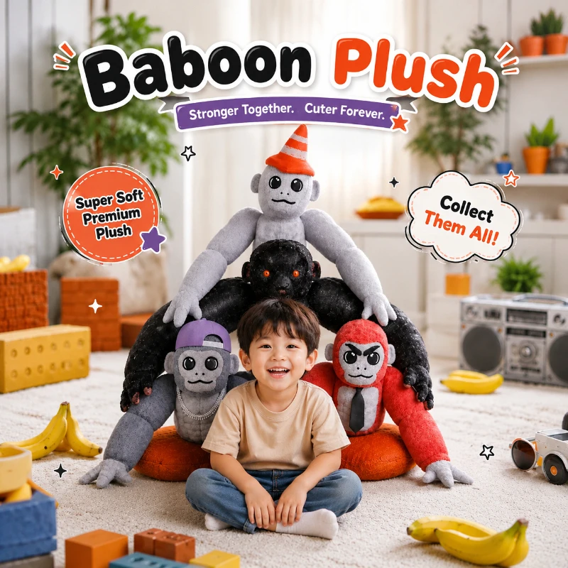 2026 New In Stock Baboon Plush Doll Anime Peripherals Soft Doll Collection Room Decoration Toy Kid Birthday Gifts
2026 New In Stock Baboon Plush Doll Anime Peripherals Soft Doll Collection Room Decoration Toy Kid Birthday Gifts