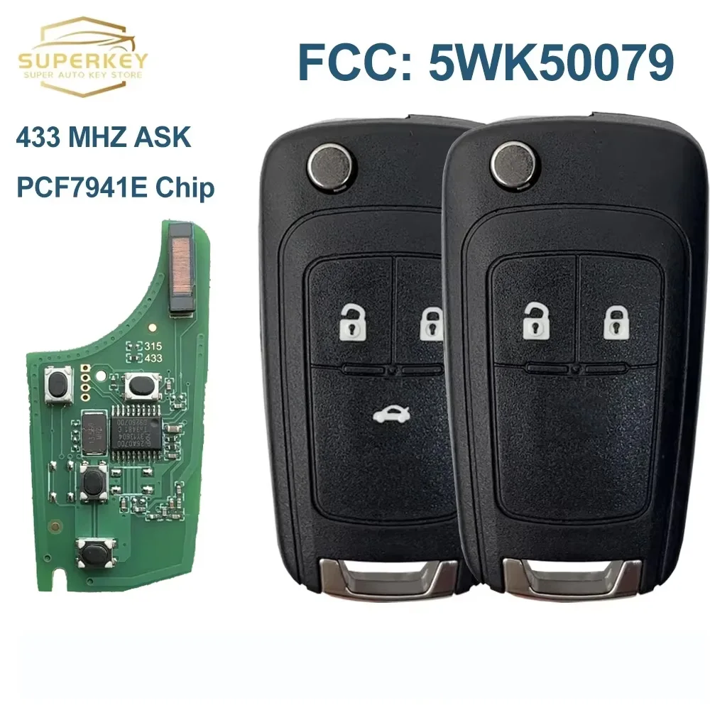 SUPERKEY 5WK50079 Remote Flip Key 433MHz FCF7941E For Opel Vauxhall Corsa Tourer Cascade E Zafira Mokka Viva Astra J 2009 - 2017
SUPERKEY 5WK50079 Remote Flip Key 433MHz FCF7941E For Opel Vauxhall Corsa Tourer Cascade E Zafira Mokka Viva Astra J 2009 - 2017