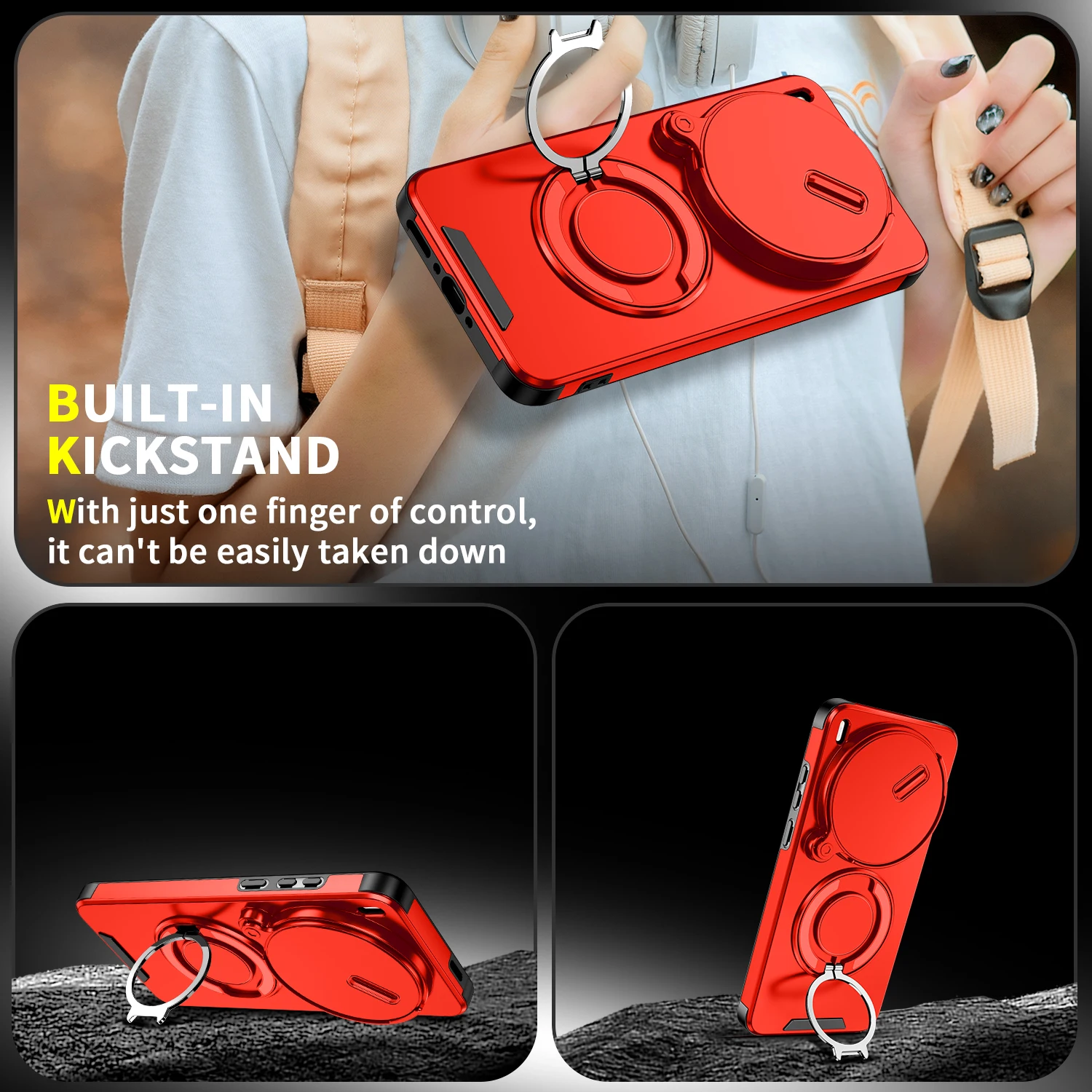 Shockproof Hybrid Dual Layer Ring Kickstand Phone Case For Vivo X300 Ultra X300Pro, Matte Sliding Camera Protective Cover Funda
Shockproof Hybrid Dual Layer Ring Kickstand Phone Case For Vivo X300 Ultra X300Pro, Matte Sliding Camera Protective Cover Funda