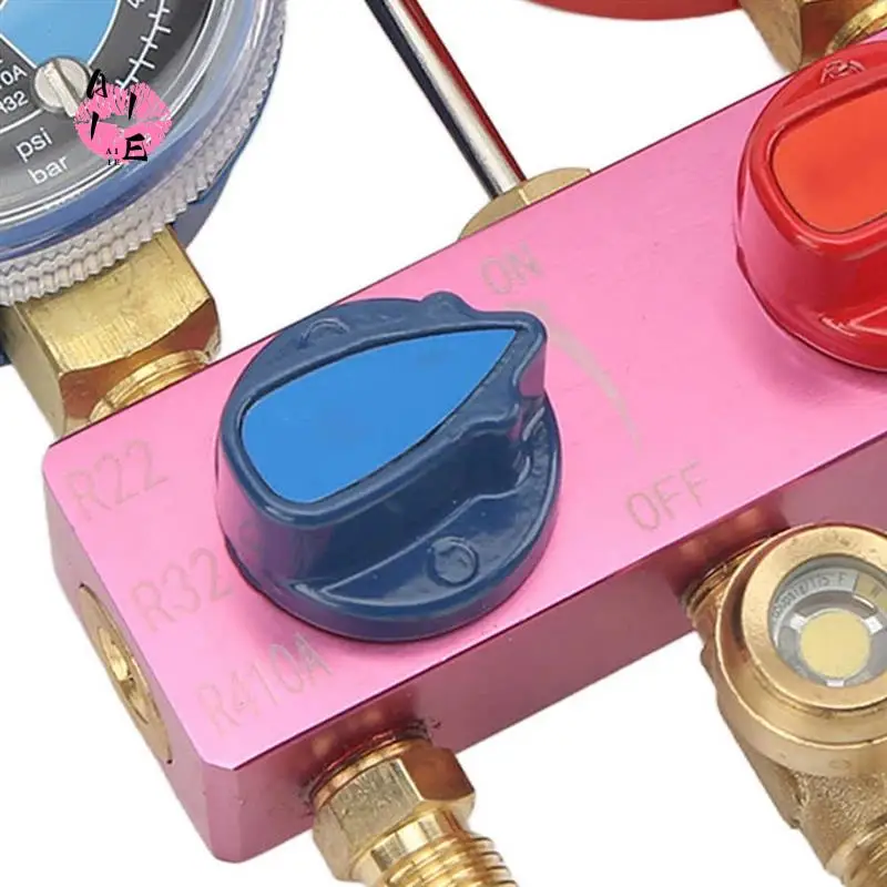 A11E-HS-M02 G1/4 Condition Manometer Pressure Gauge Diagnostic Manifold Gauge Refrigeration Tool For R22/32/R410A
A11E-HS-M02 G1/4 Condition Manometer Pressure Gauge Diagnostic Manifold Gauge Refrigeration Tool For R22/32/R410A