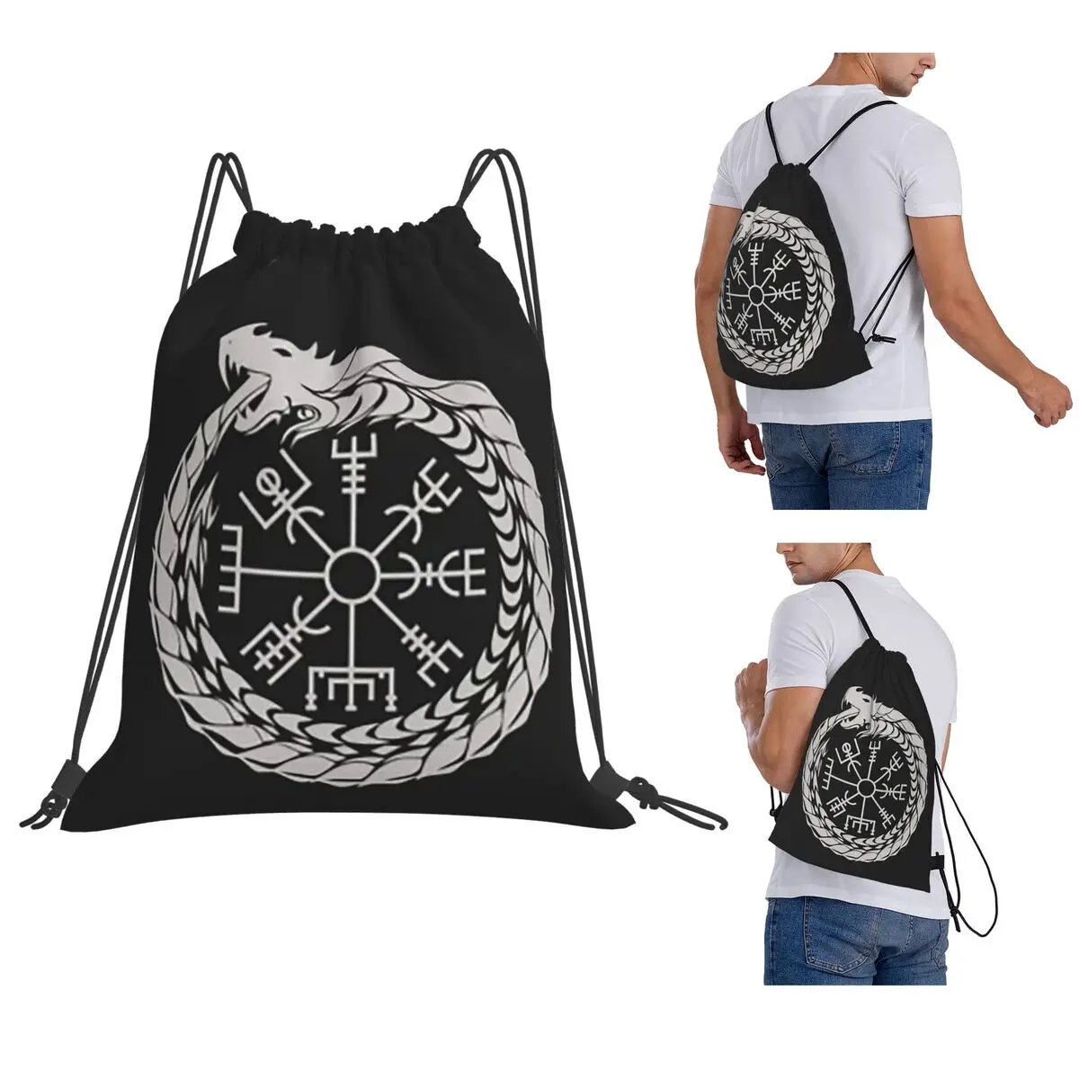 Viking Odin Valknut Runes Backpacks Casual Drawstring Bags Sports Bag Book Bags for Travel School
Viking Odin Valknut Runes Backpacks Casual Drawstring Bags Sports Bag Book Bags for Travel School