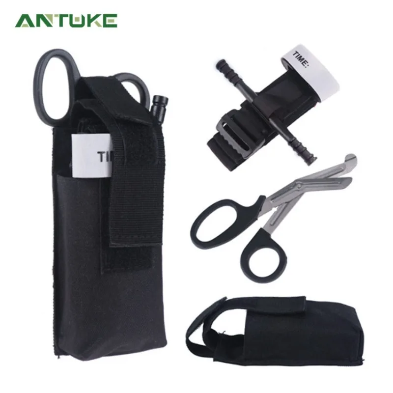 Outdoor First Aid Tools CAT Tactical Combat Tourniquet + MOLLE System Medical Kit + Small Tactical EMT Medical Scissors Set
Outdoor First Aid Tools CAT Tactical Combat Tourniquet + MOLLE System Medical Kit + Small Tactical EMT Medical Scissors Set