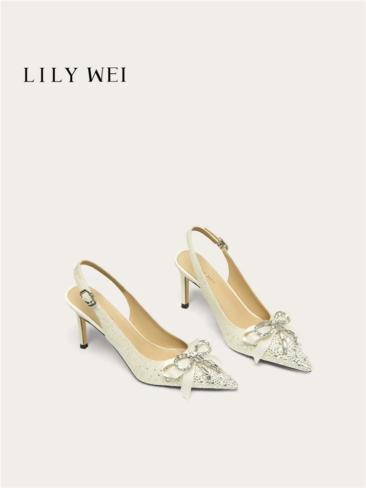 Summer new pointed rhinestone ribbon bow sequin wedding shoes banquet large size small size slim high-heeled women's sandals
Summer new pointed rhinestone ribbon bow sequin wedding shoes banquet large size small size slim high-heeled women's sandals