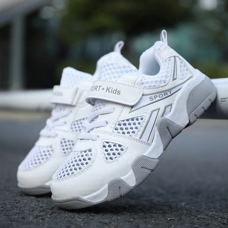 Kids White Mesh Sneakers Breathable Hook And Loop Sport Running Shoes Lightweight Non Slip Casual Footwear For School Simple
Kids White Mesh Sneakers Breathable Hook And Loop Sport Running Shoes Lightweight Non Slip Casual Footwear For School Simple