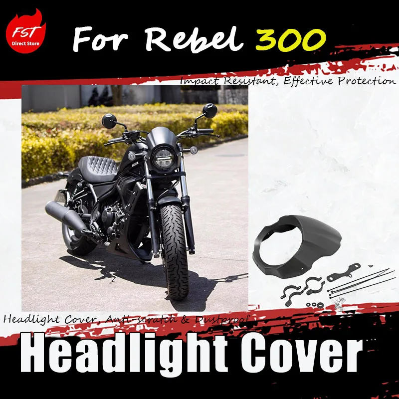 For the Rebel 300/CMX300, install the accessory headlight cover and the front air dam without any damage and directly attach it.
For the Rebel 300/CMX300, install the accessory headlight cover and the front air dam without any damage and directly attach it.