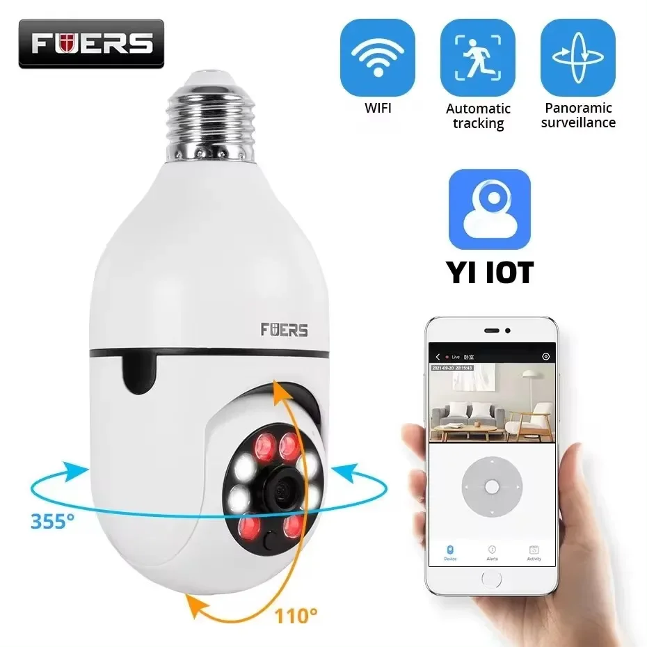 Bulb E27 Surveillance Camera Full Color Night Vision Automatic Human Tracking Zoom Indoor Security Monitor Wifi Miini IP Camera
Bulb E27 Surveillance Camera Full Color Night Vision Automatic Human Tracking Zoom Indoor Security Monitor Wifi Miini IP Camera
