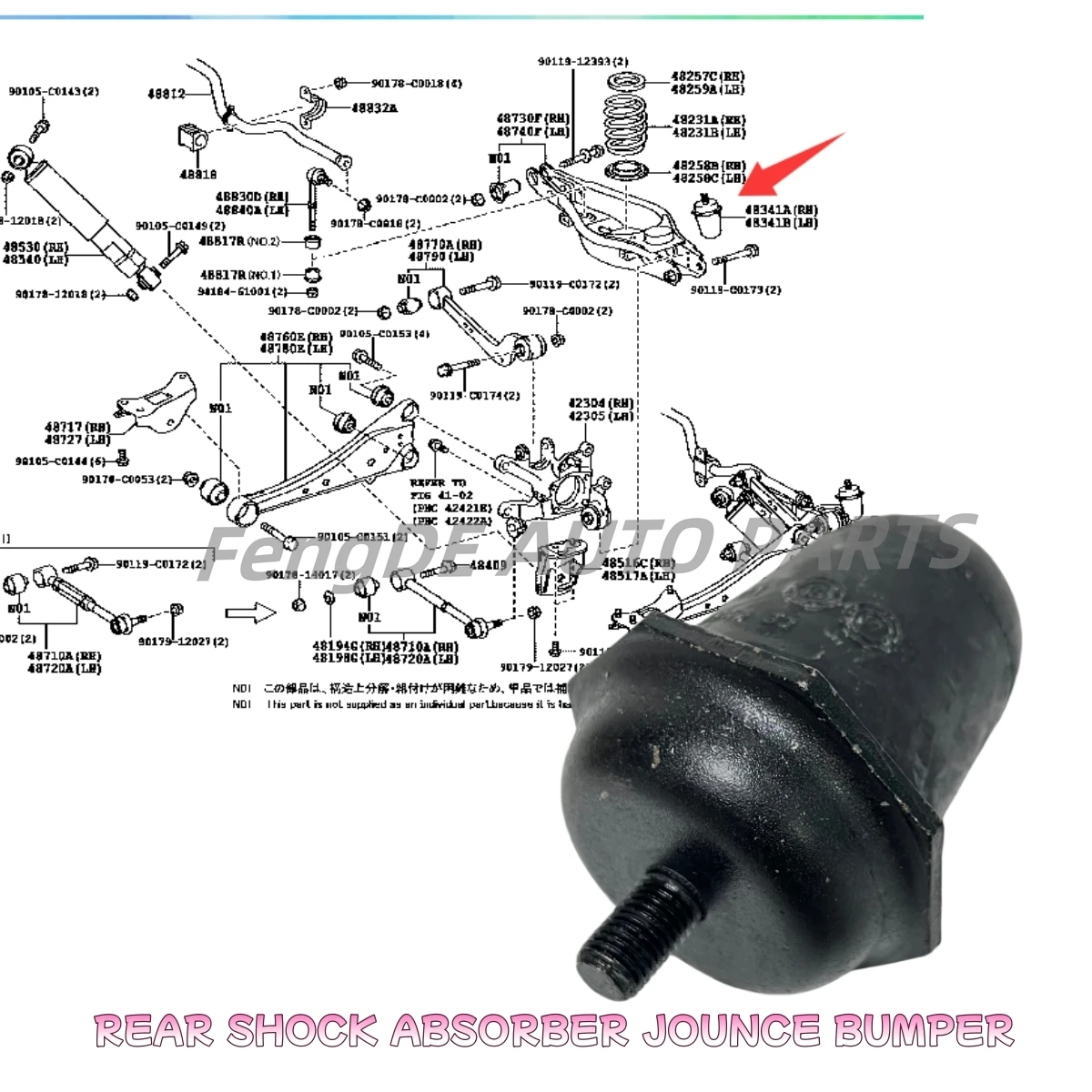 Pair REAR SHOCK ABSORBER JOUNCE BUMPER For TOYOTA 2006 07 08 09 10-2018 RAV4 ACA3#,ASA3#,GSA3#ASA4#,AVA44 48341-42010 4834142010
Pair REAR SHOCK ABSORBER JOUNCE BUMPER For TOYOTA 2006 07 08 09 10-2018 RAV4 ACA3#,ASA3#,GSA3#ASA4#,AVA44 48341-42010 4834142010
