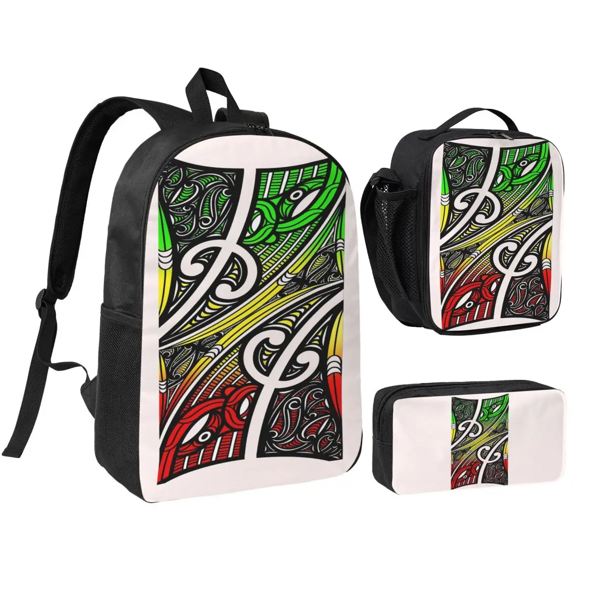 TNT - Rasta Design Backpack Boys Girls BookBag School Bag Shoulder Bags 3ps Insulated Lunch Bag Pencil Case
TNT - Rasta Design Backpack Boys Girls BookBag School Bag Shoulder Bags 3ps Insulated Lunch Bag Pencil Case