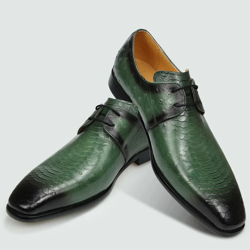Derby Shoe Men Amazing Green Genuine Leather Breathable Casual High Quality Lace-Up Office Business Fashion male's Suit Footwear
Derby Shoe Men Amazing Green Genuine Leather Breathable Casual High Quality Lace-Up Office Business Fashion male's Suit Footwear