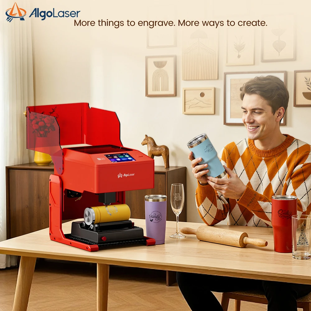 Algolaser 5W Portable Desktop DIY Tools Laser Engraver Cuttinger Machine With RR3 Rotary Roller/ Touchscreen Handwriting/Draw Portable For DIY Gift Making 100x100mm Work Area New Features AlgoSketch(drawing&writing), AlgoType(text input)
Algolaser 5W Portable Desktop DIY Tools Laser Engraver Cuttinger Machine With RR3 Rotary Roller/ Touchscreen Handwriting/Draw Portable For DIY Gift Making 100x100mm Work Area New Features AlgoSketch(drawing&writing), AlgoType(text input)