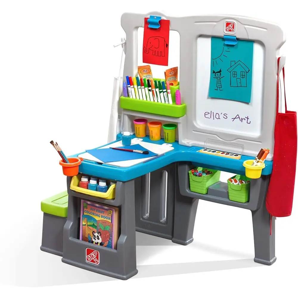 Great Creations Art Center, Kids Activity Table, Arts & Crats Desk, Made o Durable Plastic, Includes Bench, or Toddlers 3+ Years
Great Creations Art Center, Kids Activity Table, Arts & Crats Desk, Made o Durable Plastic, Includes Bench, or Toddlers 3+ Years