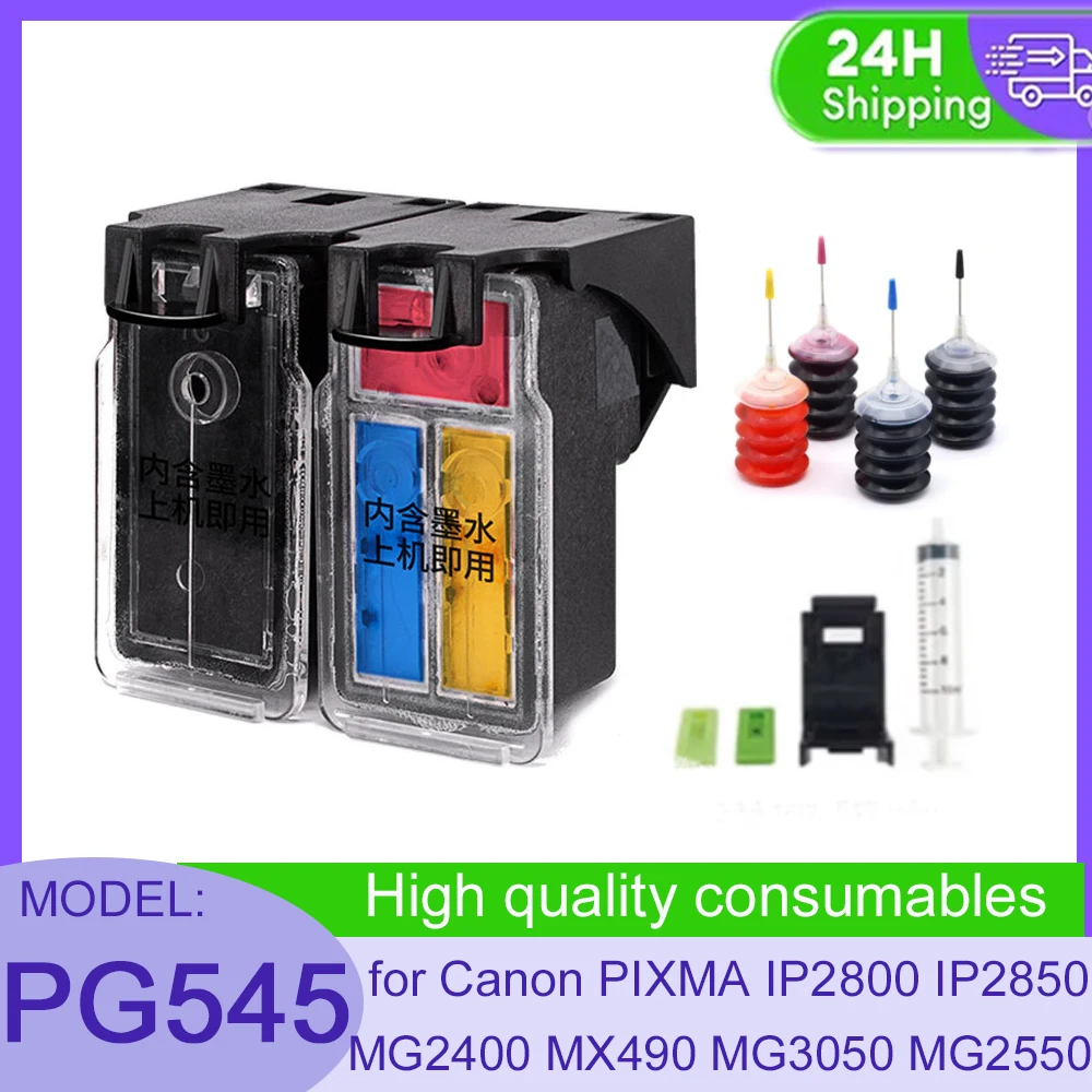 Vilaxh PG545 CL546 Compatible for Canon PIXMA IP2800 IP2850 MG2400 MX490 MG3050 MG2550 MG2550s PG545XL CL546xl ink cartridge
Vilaxh PG545 CL546 Compatible for Canon PIXMA IP2800 IP2850 MG2400 MX490 MG3050 MG2550 MG2550s PG545XL CL546xl ink cartridge