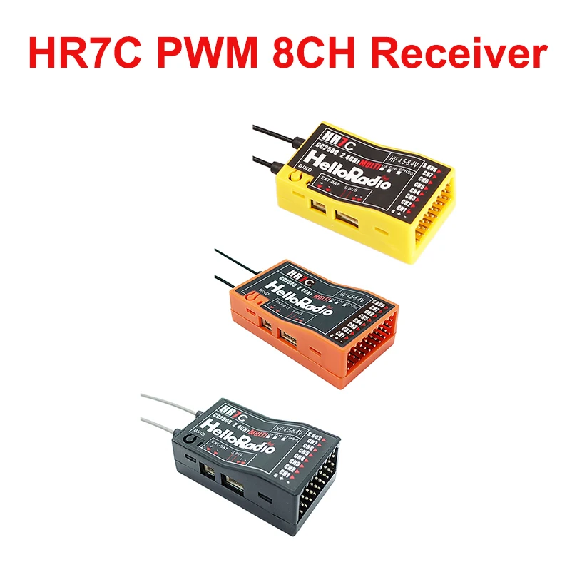 HelloRadio HR7C 8CH / HR7E 8CH / HR8C 9CH ELRS 2.4G ШИМ Источник питания DC 4.5-7.4 V Приемник Двойная антенна с фиксированным крылом Модель RC Bo
HelloRadio HR7C 8CH / HR7E 8CH / HR8C 9CH ELRS 2.4G ШИМ Источник питания DC 4.5-7.4 V Приемник Двойная антенна с фиксированным крылом Модель RC Bo
