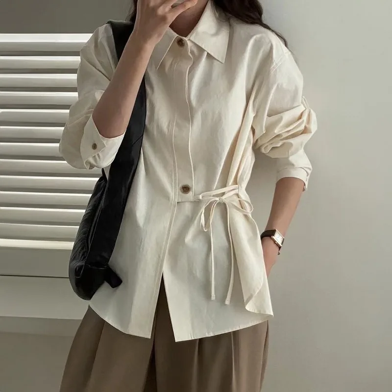 Women's Casual Cotton Linen Shirt with Belt Loose Fit Long Sleeve Button Down Blouse
Women's Casual Cotton Linen Shirt with Belt Loose Fit Long Sleeve Button Down Blouse
