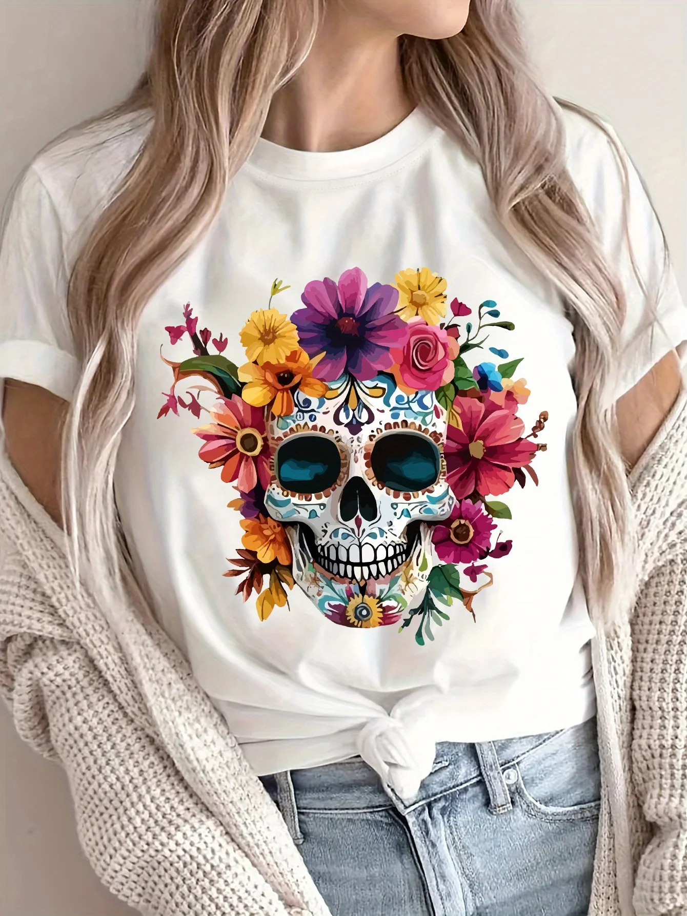 Day of The Dead Skull Graphic Printing Summer Autumn Winter Cotton Men's and Women's T-Shirts Short Sleeves Luxury Outdoor
Day of The Dead Skull Graphic Printing Summer Autumn Winter Cotton Men's and Women's T-Shirts Short Sleeves Luxury Outdoor