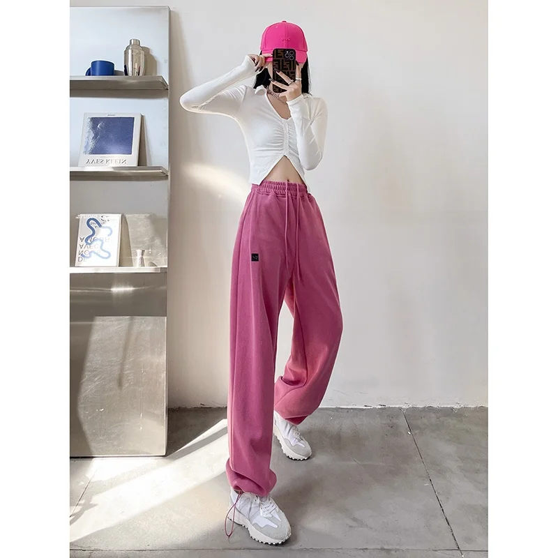 American Retro Pink Casual Sports Pants Women's Autumn Winter High Waist Loose Slimming Jazz Dance Sweatpants Small Size
American Retro Pink Casual Sports Pants Women's Autumn Winter High Waist Loose Slimming Jazz Dance Sweatpants Small Size