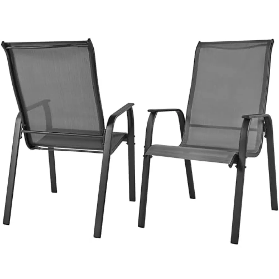 Patio Chairs Set of 2, Stackable Outdoor Dining Chairs with Breathable Fabric and Heavy-Duty Iron Frame for Lawn, Backyard, Dec
Patio Chairs Set of 2, Stackable Outdoor Dining Chairs with Breathable Fabric and Heavy-Duty Iron Frame for Lawn, Backyard, Dec