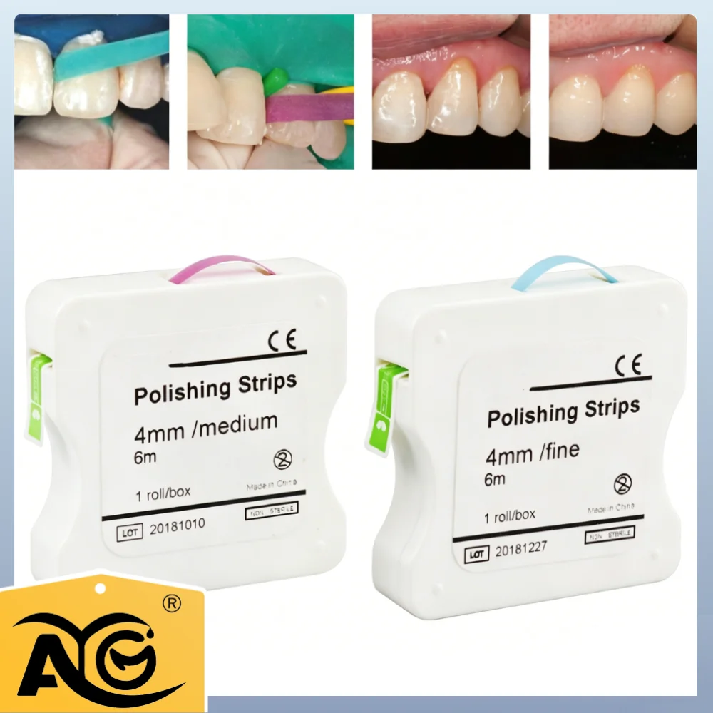 AG 1Roll/Box Dental Polishing Strip 4mm*6m Tooth Interdental Resin Surface Grinding Whitening Sanding Dentist Material
AG 1Roll/Box Dental Polishing Strip 4mm*6m Tooth Interdental Resin Surface Grinding Whitening Sanding Dentist Material