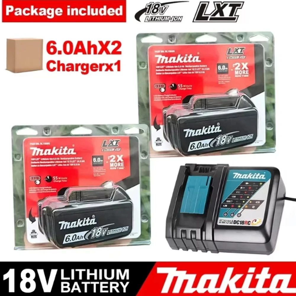 Makita 18V 6.0Ah rechargeable lithium-ion battery, Makita BL1840 BL1830 BL1830B BL1830B BL1850B original power tool battery
Makita 18V 6.0Ah rechargeable lithium-ion battery, Makita BL1840 BL1830 BL1830B BL1830B BL1850B original power tool battery