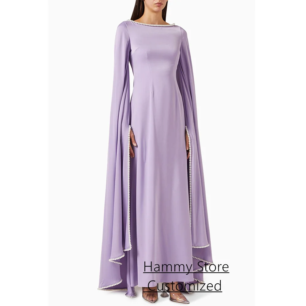 Сиреневое вечернее платье по индивидуальному заказу с круглым вырезом и жемчугом, длинными рукавами до щиколотки, вечернее платье в Саудовской Аравии, вечерние платья для выпускного вечера
Сиреневое вечернее платье по индивидуальному заказу с круглым вырезом и жемчугом, длинными рукавами до щиколотки, вечернее платье в Саудовской Аравии, вечерние платья для выпускного вечера