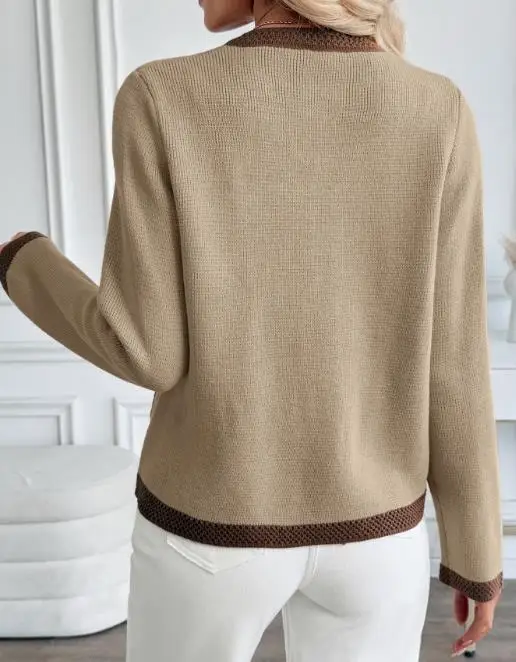 Korean Lazy Women's Knitted Cardigan Jacket Retro Contrasting Color Small Fragrant Style Knitted Cardigan Women's Sweater Jacket
Korean Lazy Women's Knitted Cardigan Jacket Retro Contrasting Color Small Fragrant Style Knitted Cardigan Women's Sweater Jacket