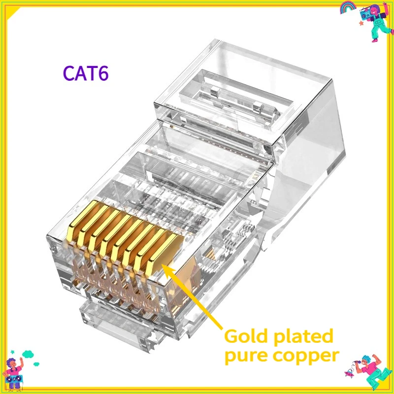 Cat 6 Network Cable Crystal Head Cat 6 Gigabit RJ45 Pure Copper Gold-plated Network Connector CAT6A Shielded Gigabit Interface
Cat 6 Network Cable Crystal Head Cat 6 Gigabit RJ45 Pure Copper Gold-plated Network Connector CAT6A Shielded Gigabit Interface