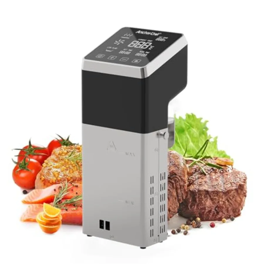 Sous vide cooker for professional kitchen use, stainless steel body, black color, 1400W powerful pump with precise temperature
Sous vide cooker for professional kitchen use, stainless steel body, black color, 1400W powerful pump with precise temperature