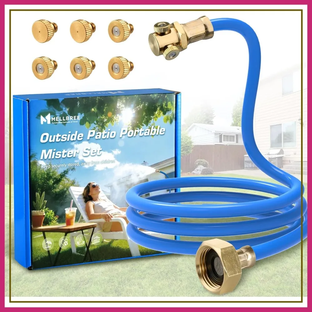 Outdoor Misting Cooling System, Standing Hose Mister for Patio, BBQ, Pool, Garden, 80 Inch
Outdoor Misting Cooling System, Standing Hose Mister for Patio, BBQ, Pool, Garden, 80 Inch