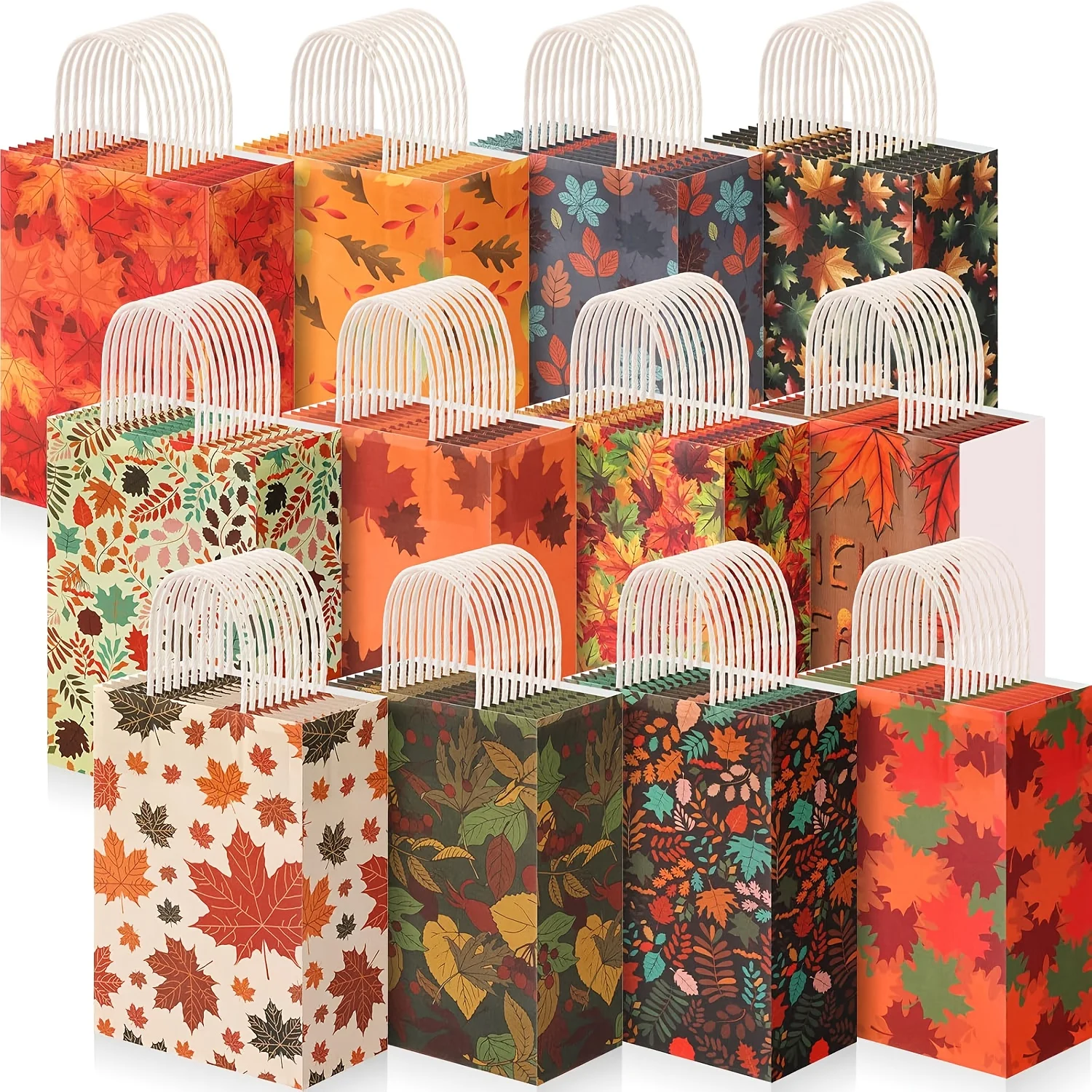 120pcs Bulk Kraft Paper Fall Gift Bags with Maple Leaf & Orange Theme - Autumn Wedding Birthday Party Favor Treat Bags
120pcs Bulk Kraft Paper Fall Gift Bags with Maple Leaf & Orange Theme - Autumn Wedding Birthday Party Favor Treat Bags