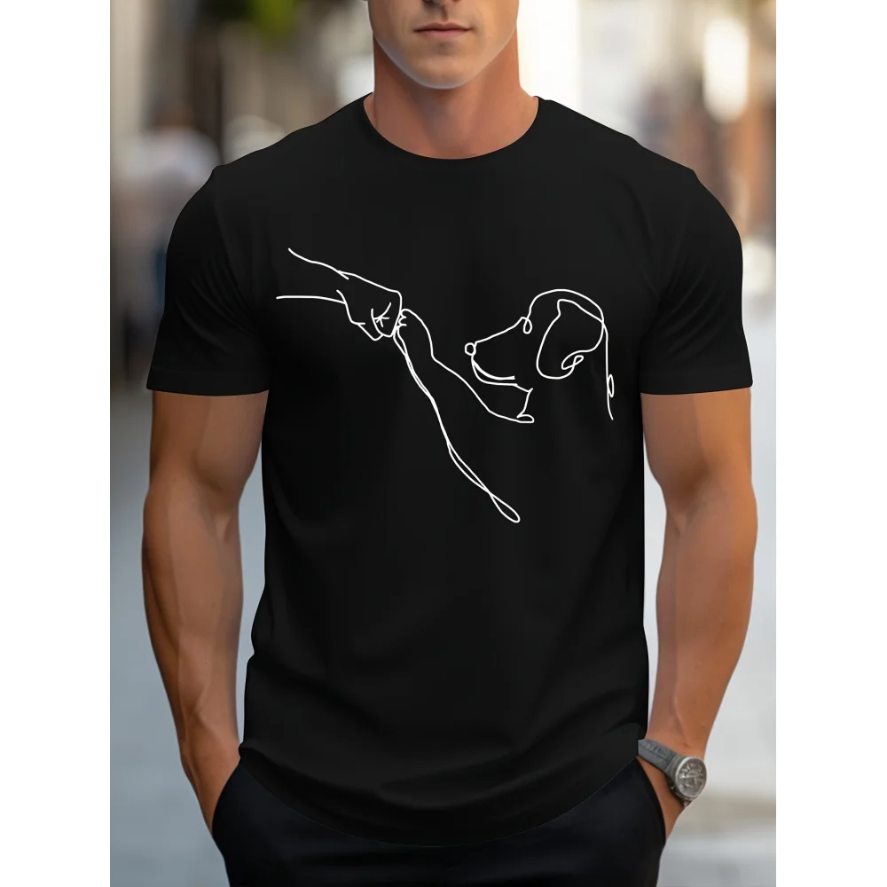 Cartoon Line Dog 3D Printed T-shirt Daily Home Leisure Men's Round Neck Tops Simple Versatile Summer Cotton Short Sleeve Clothes
Cartoon Line Dog 3D Printed T-shirt Daily Home Leisure Men's Round Neck Tops Simple Versatile Summer Cotton Short Sleeve Clothes