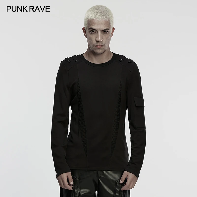 Мужская стильная футболка в стиле киберпанк с простым силуэтом и вырезом в стиле панк, декоративные ремни, темные крутые топы с карманами на руку
Мужская стильная футболка в стиле киберпанк с простым силуэтом и вырезом в стиле панк, декоративные ремни, темные крутые топы с карманами на руку