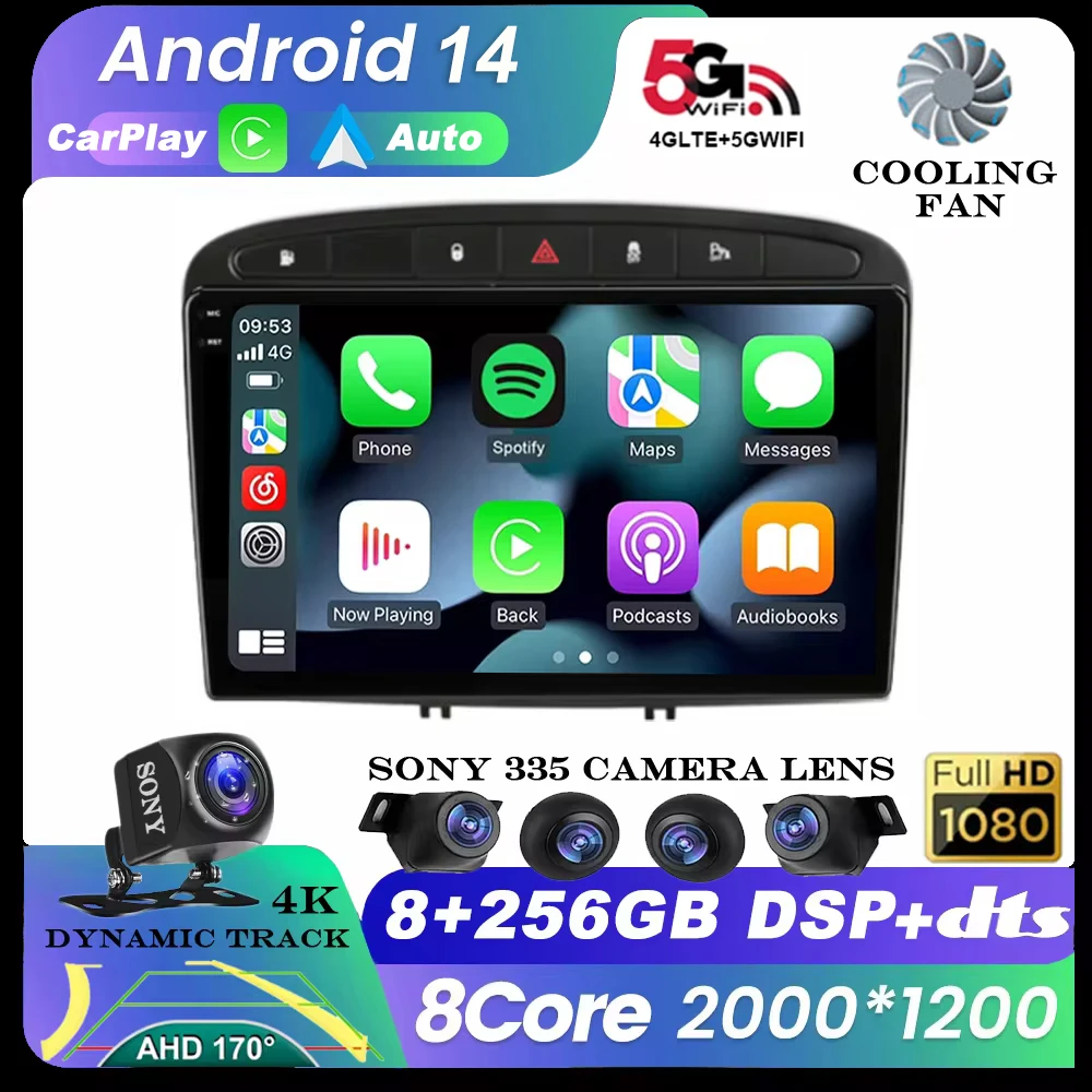 Android 14 Car Radio for Peugeot 308 308SW 2007-2015 408 2012-2020 2 DIN Multimedia Video Player GPS Navigation Stereo Head Unit
Android 14 Car Radio for Peugeot 308 308SW 2007-2015 408 2012-2020 2 DIN Multimedia Video Player GPS Navigation Stereo Head Unit