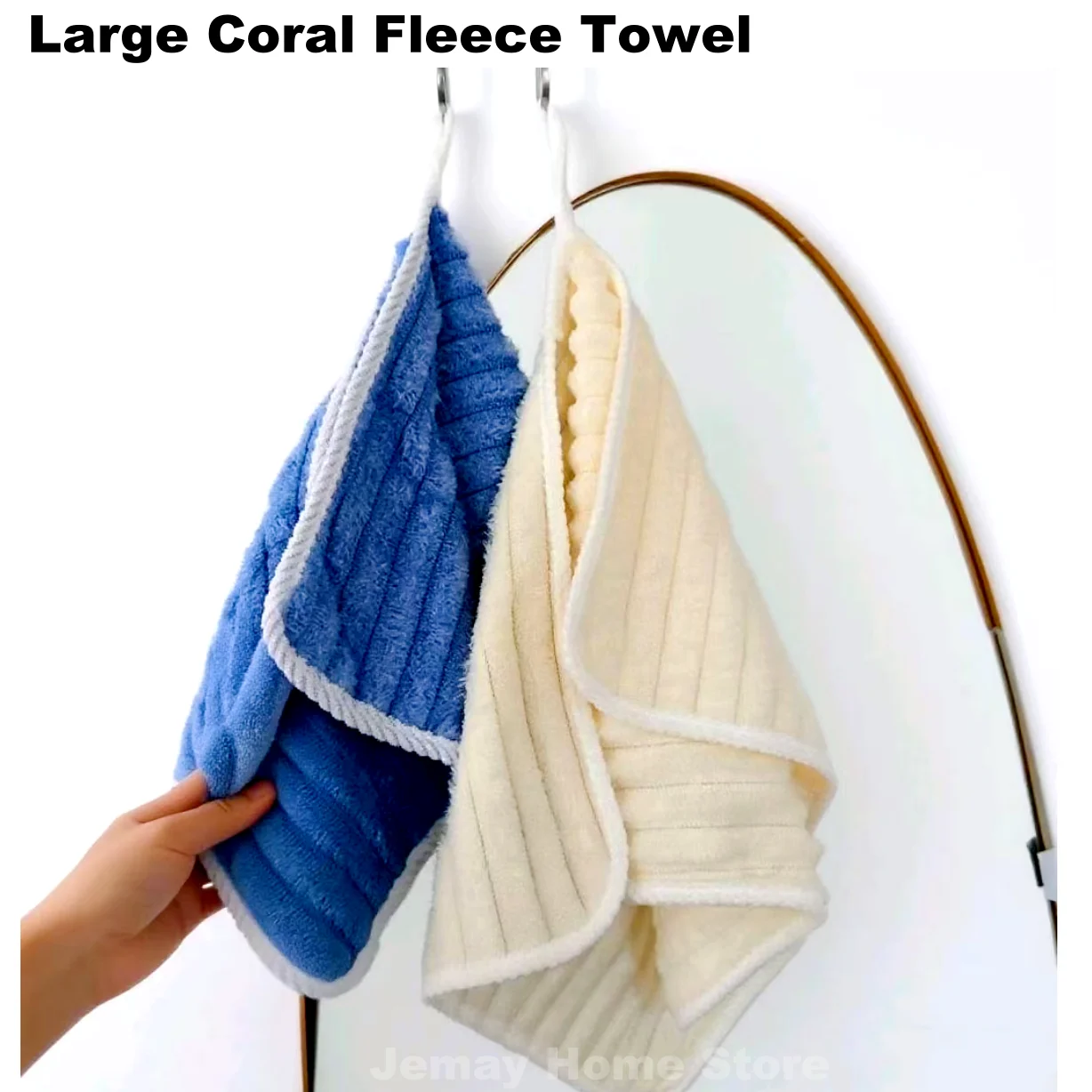 Premium Coral Fleece Towels - Ultra Soft & Skin-Friendly, Ribbed Design,Ribbon Trimmed, Lint-Free for Bathroom Face & Body Use
Premium Coral Fleece Towels - Ultra Soft & Skin-Friendly, Ribbed Design,Ribbon Trimmed, Lint-Free for Bathroom Face & Body Use