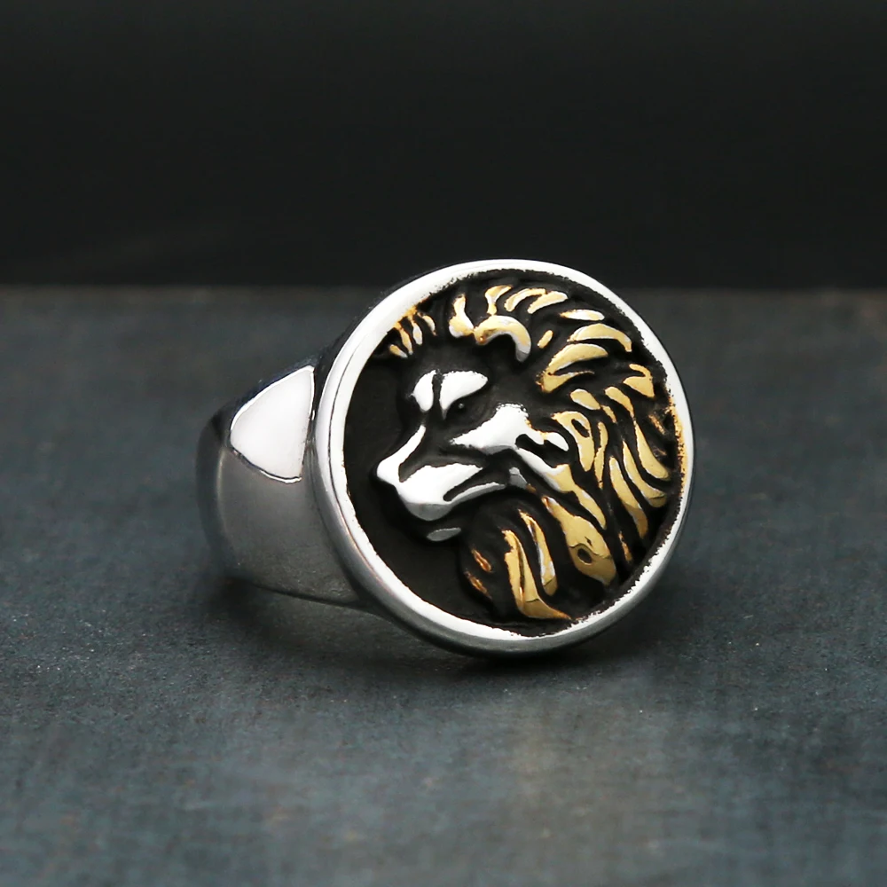 Gothic Punk Stainless Steel Lion Head Rings For Men Women Fashion Cool Domineering Vintage Animal Ring Party Jewelry Wholesale
Gothic Punk Stainless Steel Lion Head Rings For Men Women Fashion Cool Domineering Vintage Animal Ring Party Jewelry Wholesale