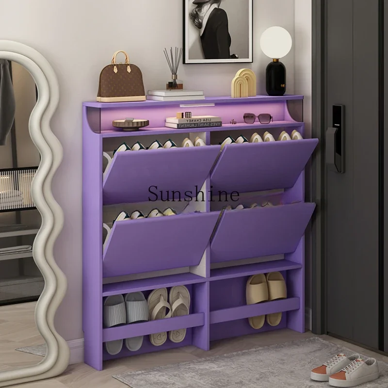 Simple color tipper dustproof narrow shoe rack household solid wood simple storage cabinet
Simple color tipper dustproof narrow shoe rack household solid wood simple storage cabinet