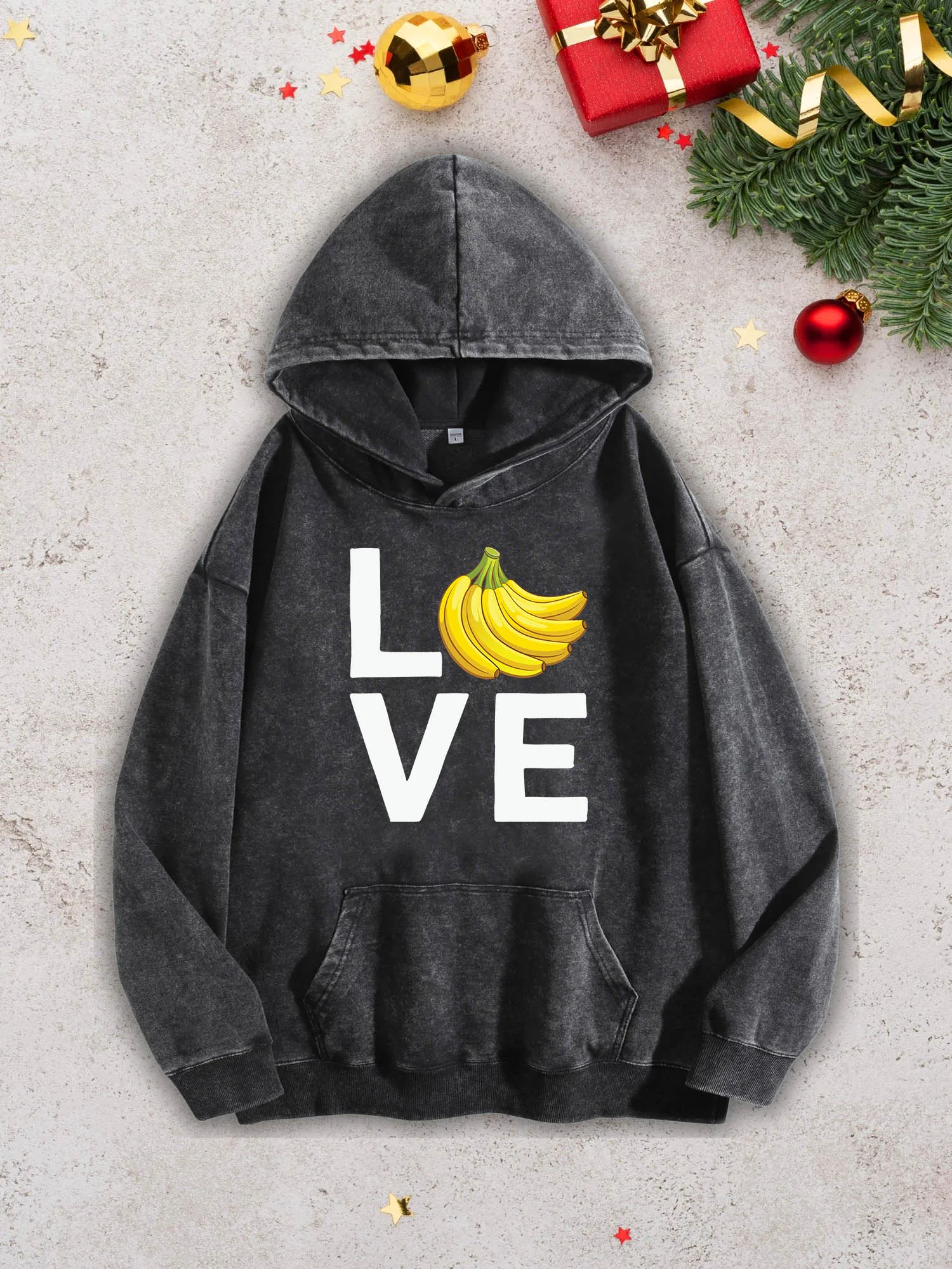 Bananas Hawaiian Love Men's Heavyweight Hoodie - Acid Wash Retro Black Pullover, Fall & Winter Sweatshirt 400Gsm
Bananas Hawaiian Love Men's Heavyweight Hoodie - Acid Wash Retro Black Pullover, Fall & Winter Sweatshirt 400Gsm