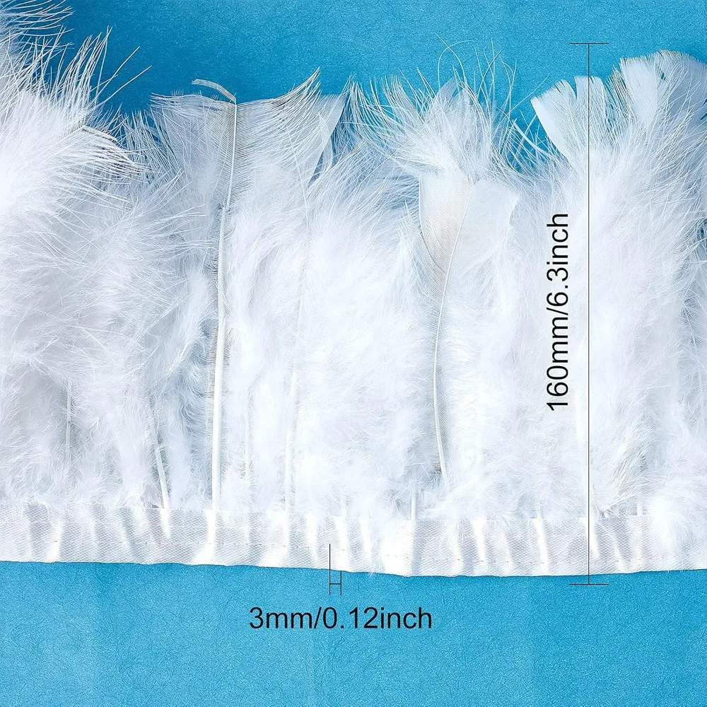 2Yard/2m Turkey Fluffy Feather Fringe Trim (White) Artificial Marabou Hackle Feather Fringe Trimming for Dress Sewing Accessory
2Yard/2m Turkey Fluffy Feather Fringe Trim (White) Artificial Marabou Hackle Feather Fringe Trimming for Dress Sewing Accessory