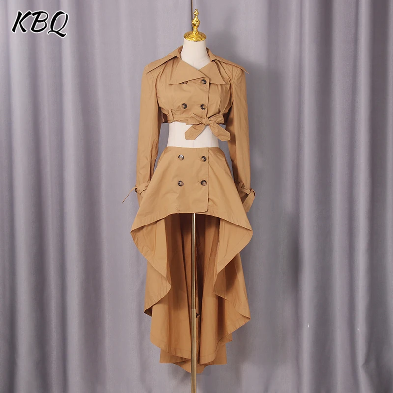 KBQ Solid Elegant Two Piece Set for Women Lapel Long Sleeve Spliced Lace Up Shirt Vintage Literary Skirt Chic Sets Female New
KBQ Solid Elegant Two Piece Set for Women Lapel Long Sleeve Spliced Lace Up Shirt Vintage Literary Skirt Chic Sets Female New