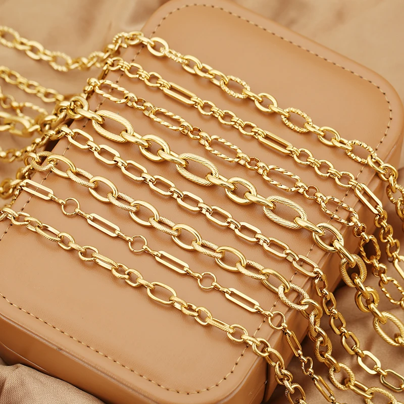 1 Meter Stainless Steel Large Heavy Chunky Chain Hip Hop Punk Gold Color Chains DIY Jewelry Handmade Necklace Bracelet Materials
1 Meter Stainless Steel Large Heavy Chunky Chain Hip Hop Punk Gold Color Chains DIY Jewelry Handmade Necklace Bracelet Materials