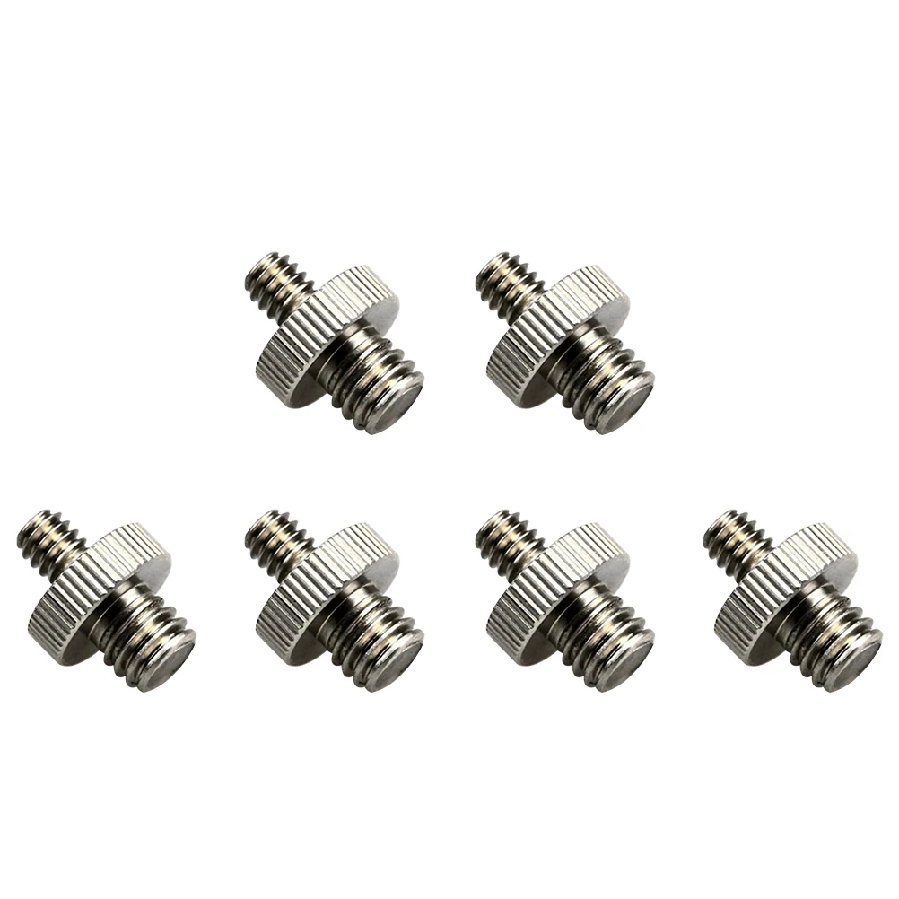 6 Pcs Camera Stand Screws Adapter Threaded Double Head Tripod 1/4" Accessories Solid Durable
6 Pcs Camera Stand Screws Adapter Threaded Double Head Tripod 1/4" Accessories Solid Durable