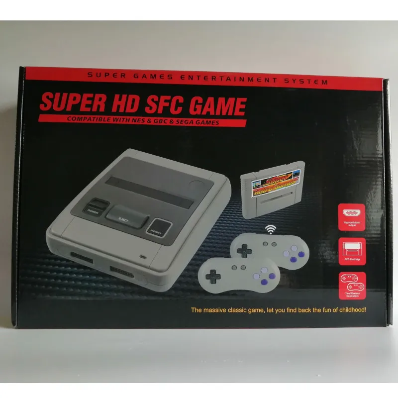 C-52HD 16 BIT Super Retro Video Game Console Play SFC/SNES Game Cartridge Built-in 518 Games 2.4G Wireless Controller
C-52HD 16 BIT Super Retro Video Game Console Play SFC/SNES Game Cartridge Built-in 518 Games 2.4G Wireless Controller