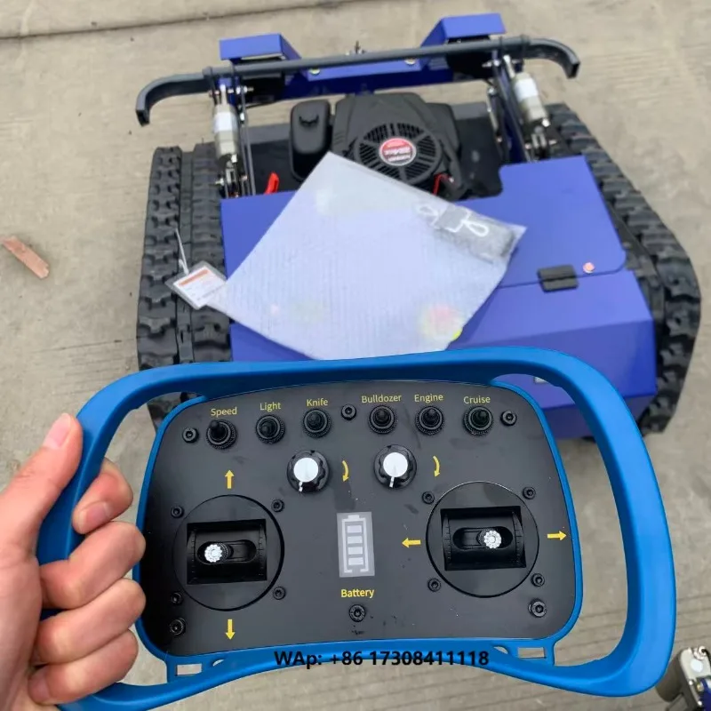 Upgraded Remote Control Robot Lawn Mower Factory Price RC Grass Cutter with Blade
Upgraded Remote Control Robot Lawn Mower Factory Price RC Grass Cutter with Blade
