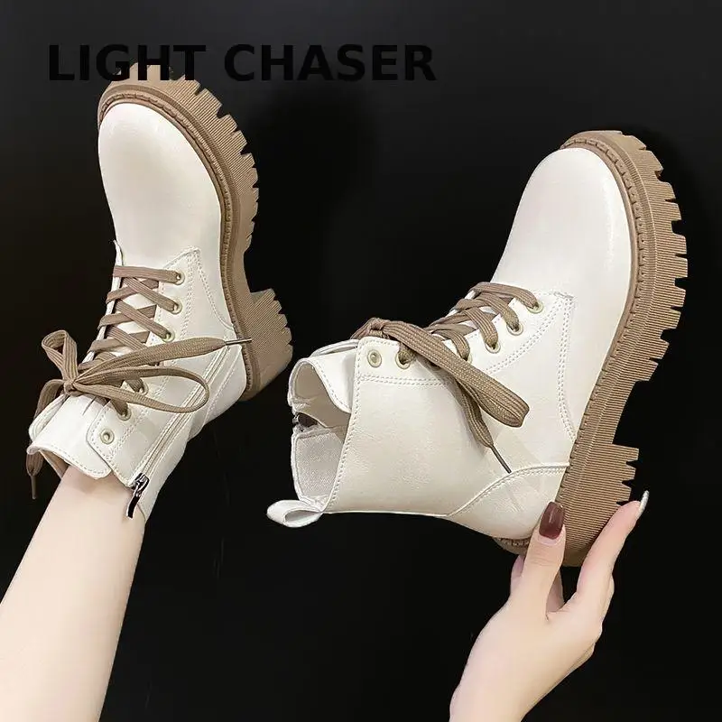 New Botas Women Motorcycle Ankle Boots Wedges Female Lace Up Platforms Spring Black Leather Ankle Boots Women Botas Mujer
New Botas Women Motorcycle Ankle Boots Wedges Female Lace Up Platforms Spring Black Leather Ankle Boots Women Botas Mujer