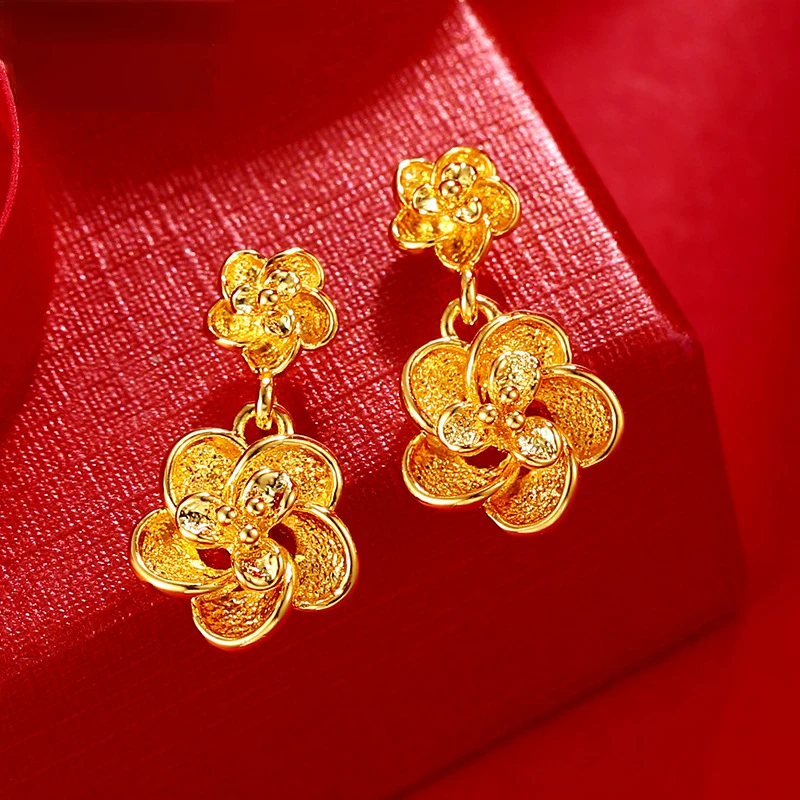 flower earrings women's 24K gold plated earrings wedding bridal stud earring Wedding Anniversary bithday fine jewelry Gifts
flower earrings women's 24K gold plated earrings wedding bridal stud earring Wedding Anniversary bithday fine jewelry Gifts