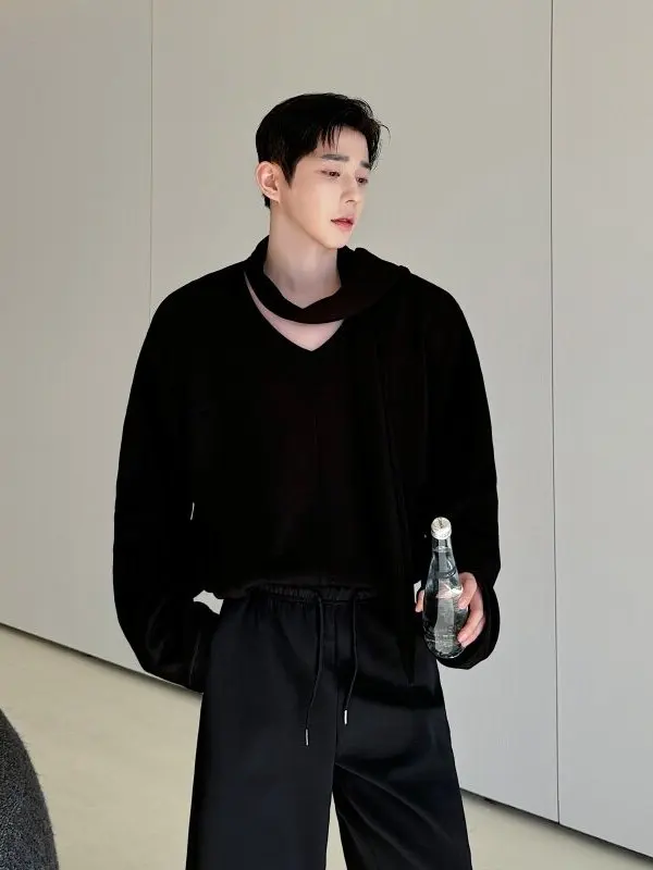 Spring V-Ne Men's Long Sve Loose Casual Sports Sweatirt Pure Color Sa Design Leisure Top Polyester Fiber 00%
Spring V-Ne Men's Long Sve Loose Casual Sports Sweatirt Pure Color Sa Design Leisure Top Polyester Fiber 00%