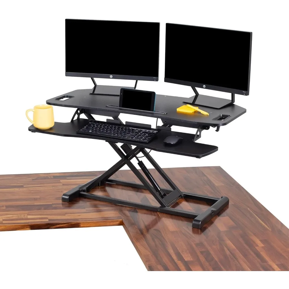 Flexpro Hero Corner Standing Height Adjustable 37 inch Desk Converter, for Cubicles & L-Shaped Desks, 2 Level Sit to Stand Works
Flexpro Hero Corner Standing Height Adjustable 37 inch Desk Converter, for Cubicles & L-Shaped Desks, 2 Level Sit to Stand Works