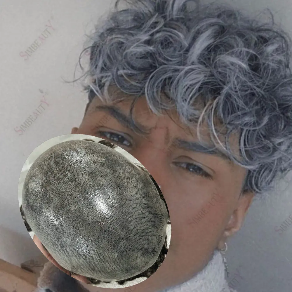 Natural Hairline20mm Curly1B50 1b80Gray Black Human Hair Men's Toupee Undetectable Full PU Base Durable Male Capillary Prothesis
Natural Hairline20mm Curly1B50 1b80Gray Black Human Hair Men's Toupee Undetectable Full PU Base Durable Male Capillary Prothesis